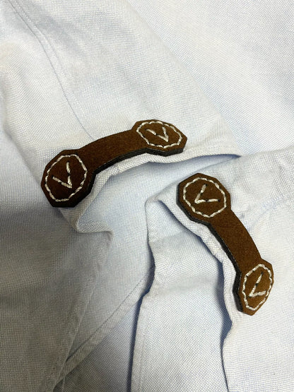 visvim v+v button-up shirt in blue