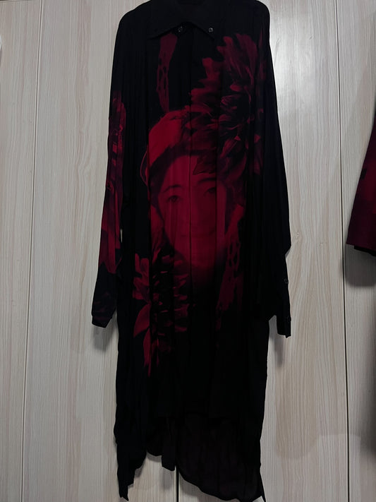 Yohji Yamamoto Floral Portrait Shirt Jacket