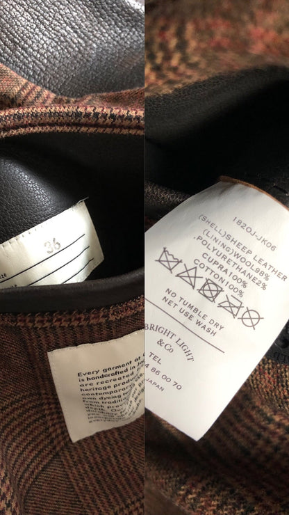 OLD JOE Sheepskin Double Front Moto Jacket