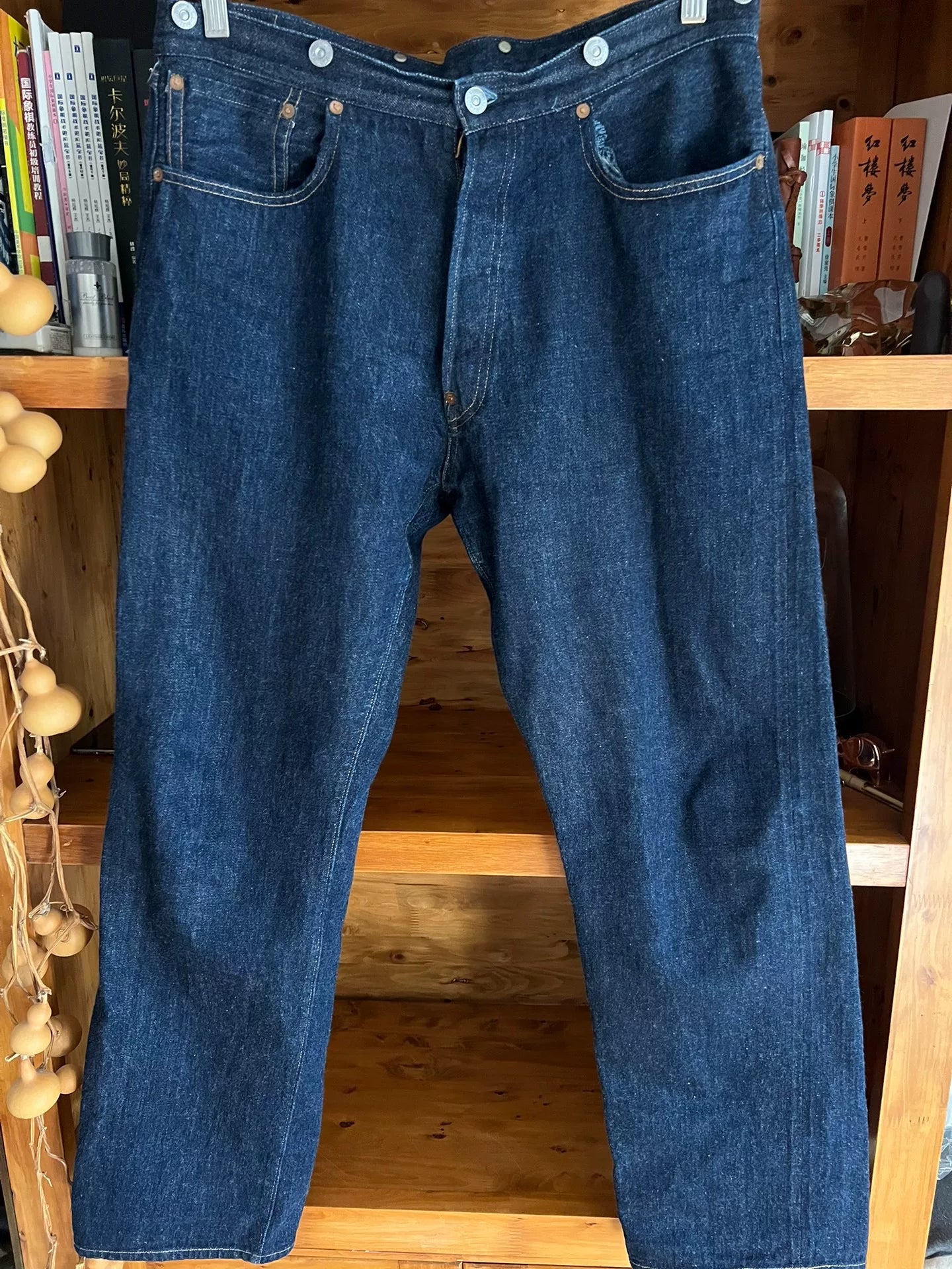 premium natural dye denim overalls