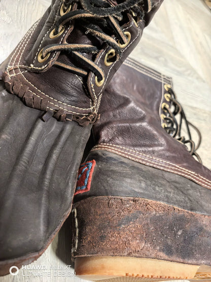 visvim decoy duck boots in brown color