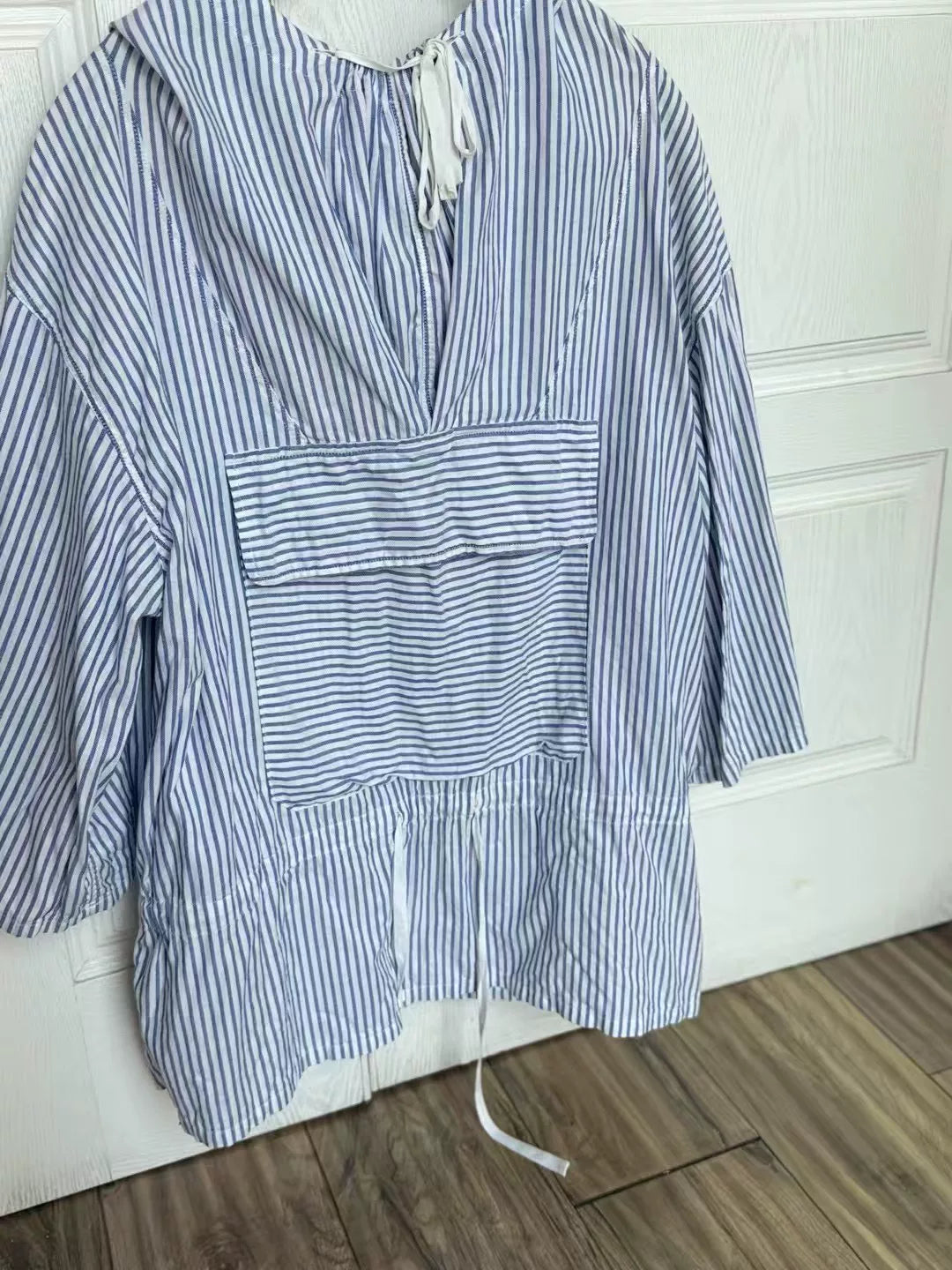 Kapital Navy Stripe Shirt Sweatshirt