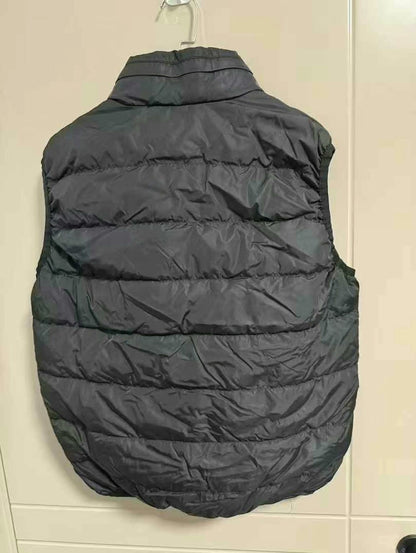 gucci printed down vest with high collar