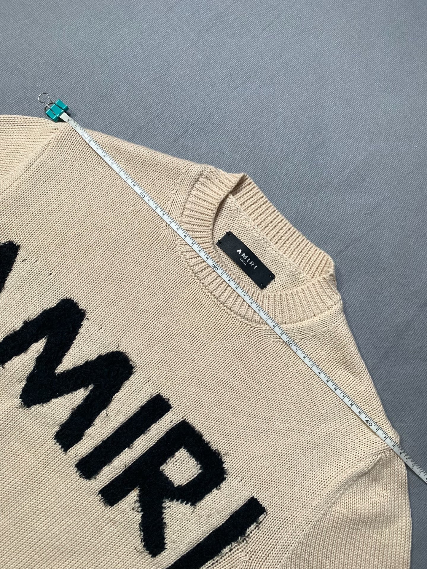 AMIRI Distressed Wool Blend Sweatshirt