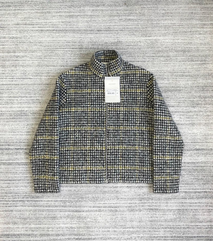 our legacy plaid wool jacket in yellow green