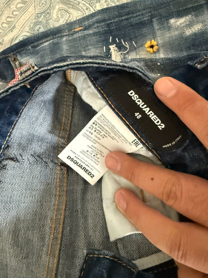 dsquared2 big brother distressed denim pants