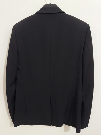 Saint Laurent Black Satin Tuxedo Jacket
