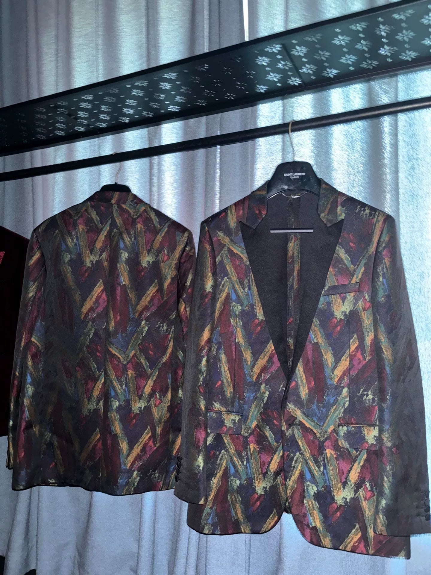 saint laurent slp2014ss artistic blazer jacket