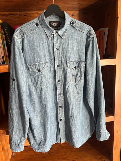 RRL Double RL Vintage Military Denim Shirt