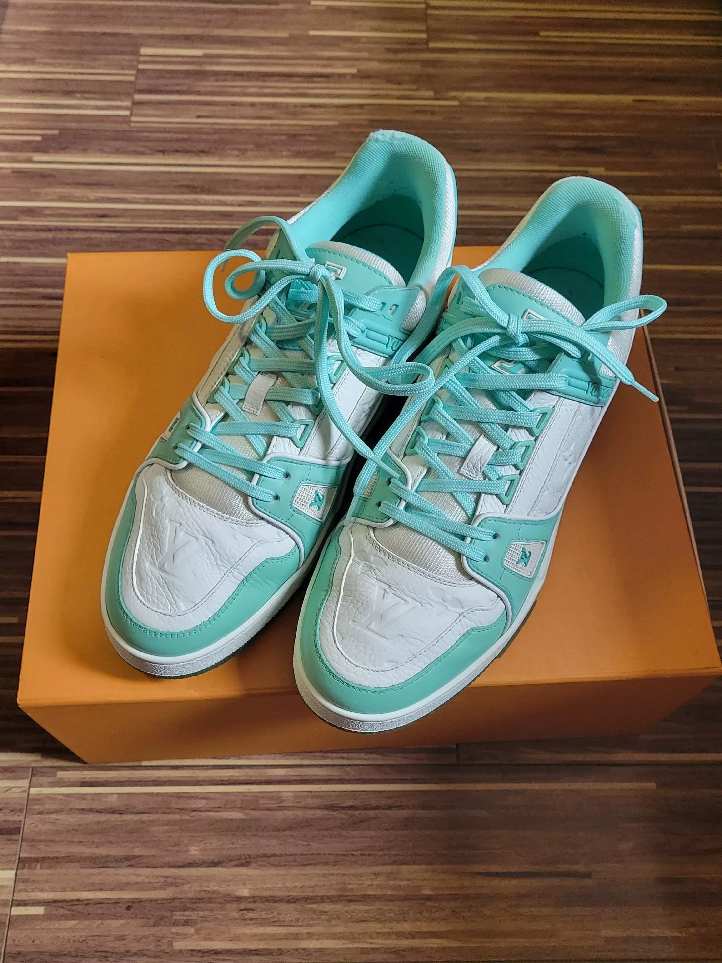 Louis Vuitton Tiffany Green Trainer Sneakers
