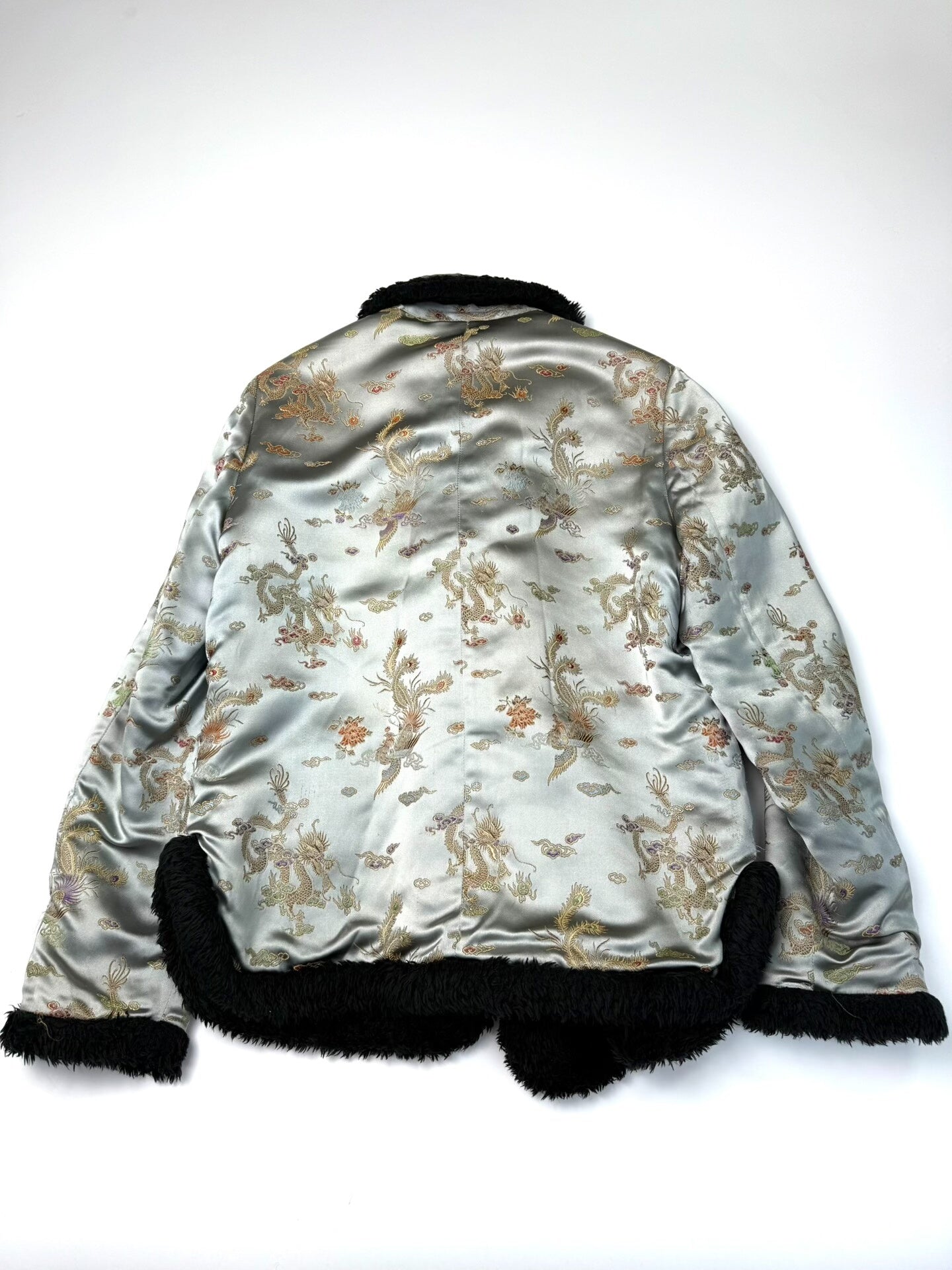 undercover silk brocade jacket with frog buttons
