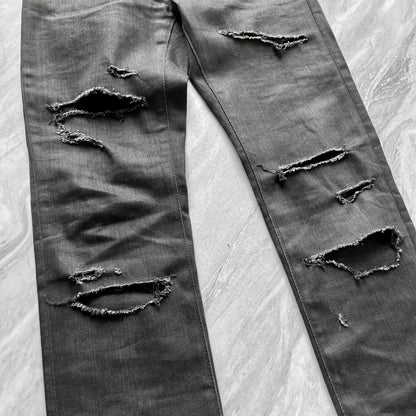 Saint Laurent 16SS Distressed Black Jeans
