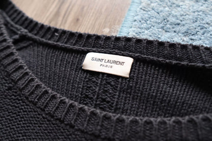 Saint Laurent Paris Black Sweater XL