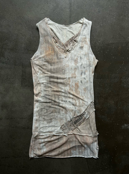 vintage patchwork graphic tank top