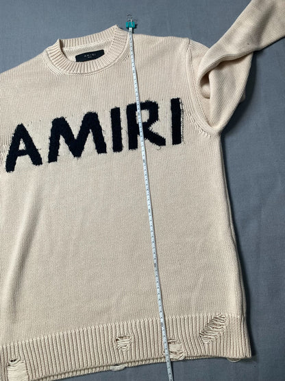 AMIRI Distressed Wool Blend Sweatshirt