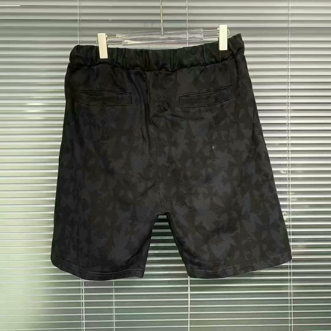 chrome hearts all-over print shorts in black