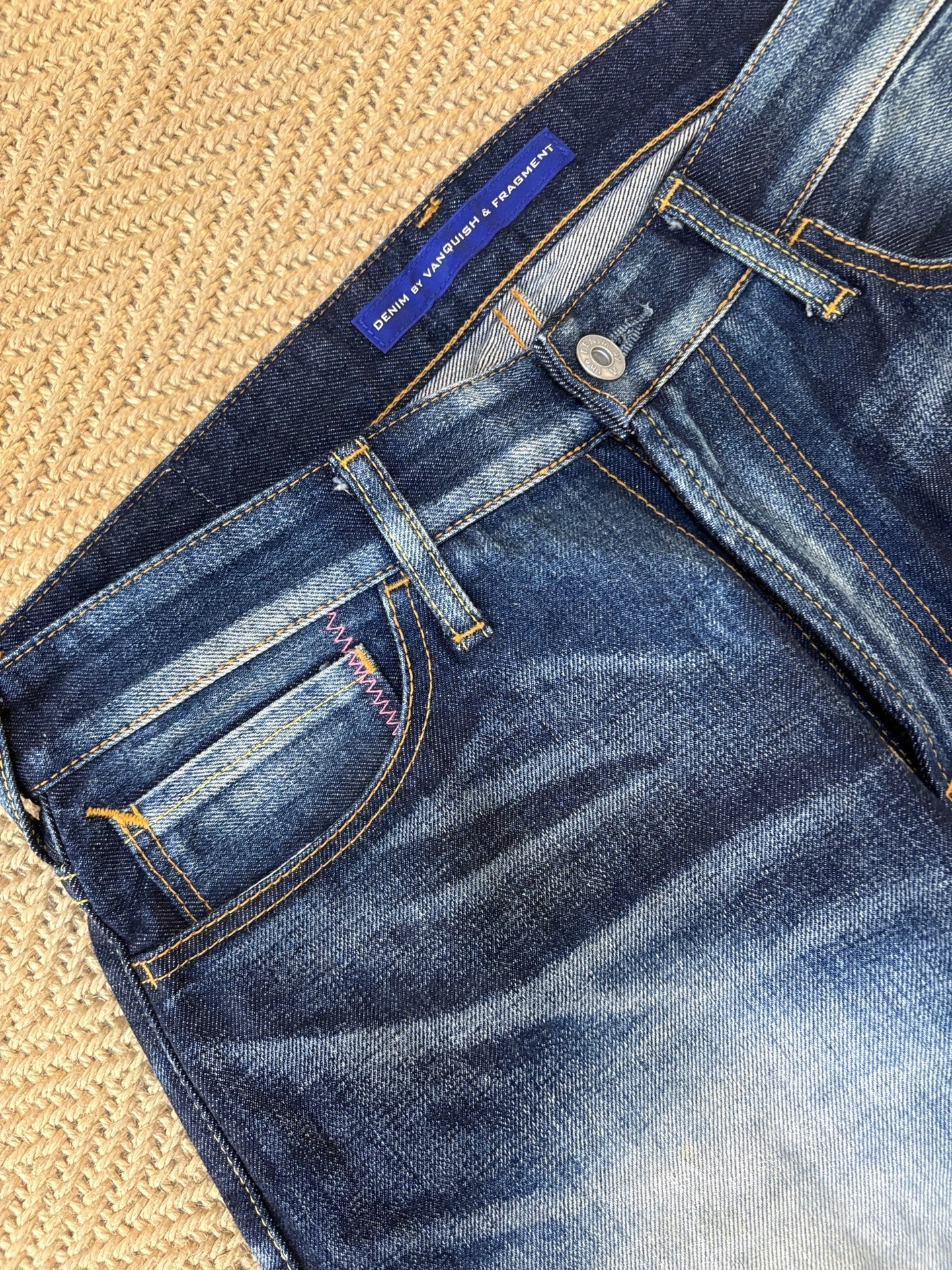Denim by Vanquish & Fragment Washed Crop Jeans