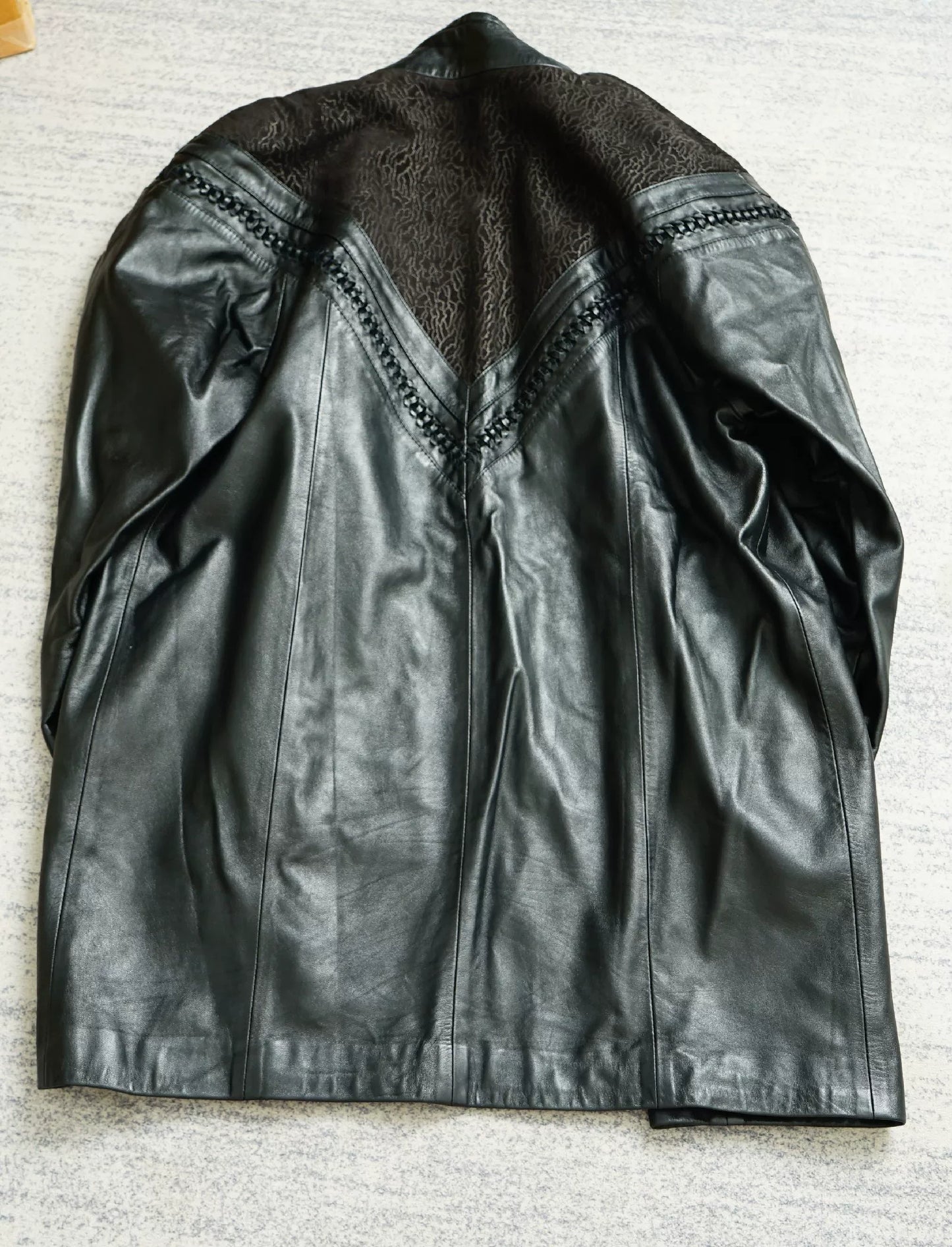 Dries Van Noten Leopard Patchwork Leather Jacket