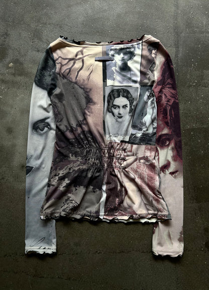 Jean Paul Gaultier Mesh Overlay Top
