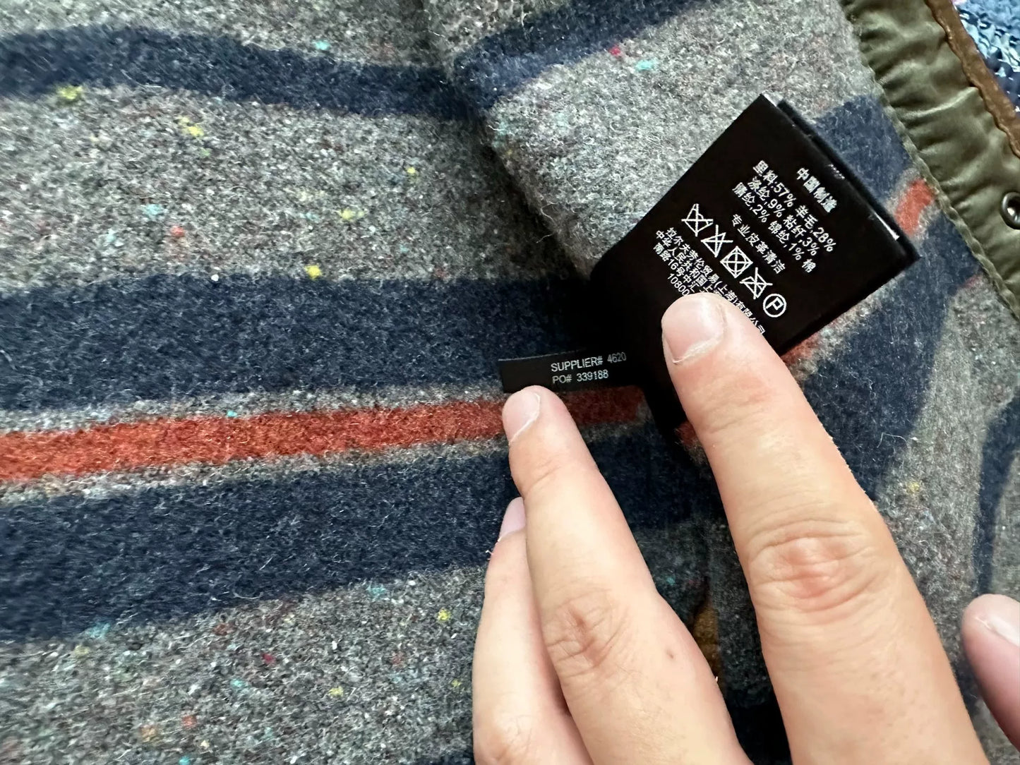 rrl limited leather vest with blanket lining