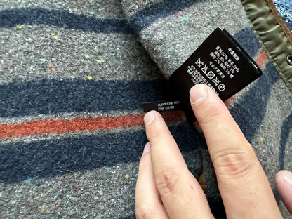 rrl limited leather vest with blanket lining