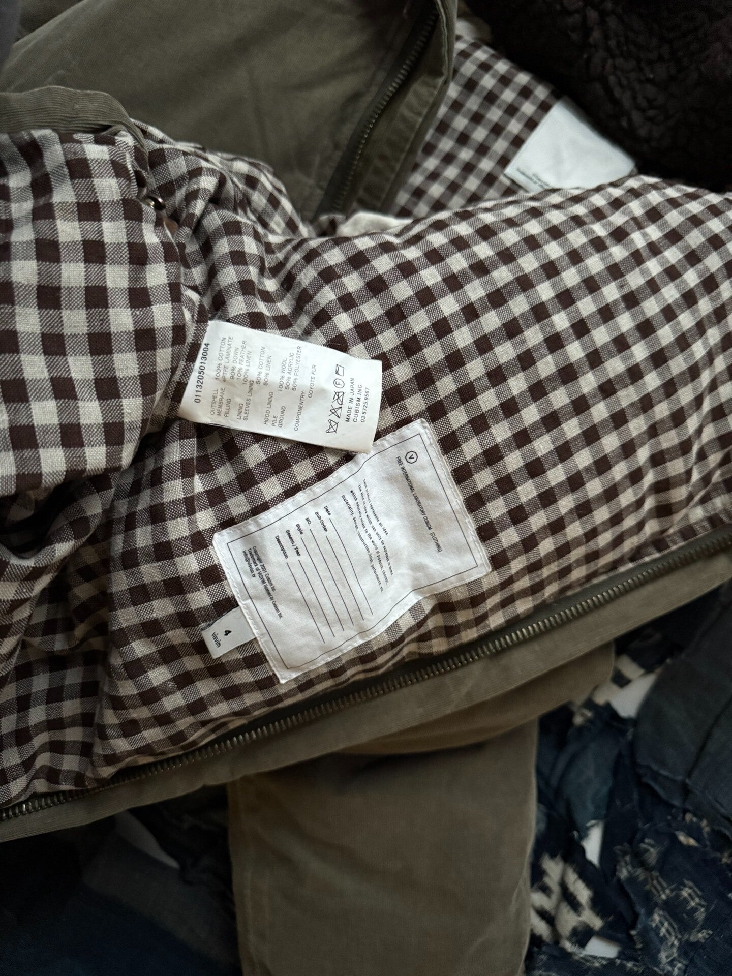 visvim valdez down jacket corduroy coat