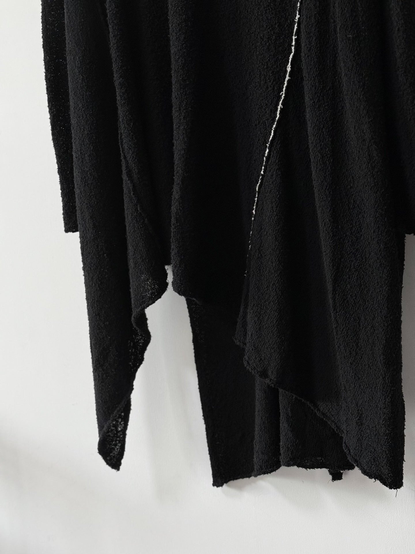 Yohji Yamamoto Asymmetrical Textured Knit Sweater