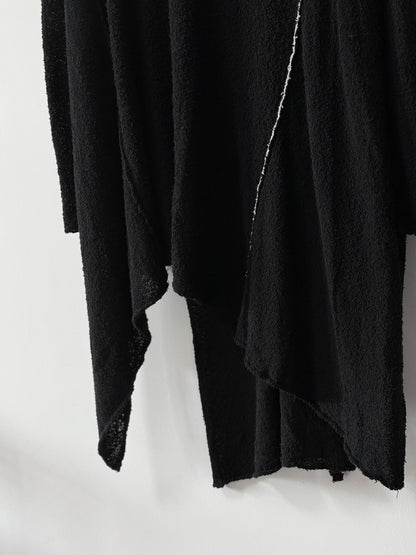 Yohji Yamamoto Asymmetrical Textured Knit Sweater