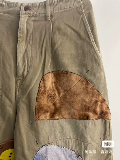 Kapital Smiley Patchwork Balloon Pants