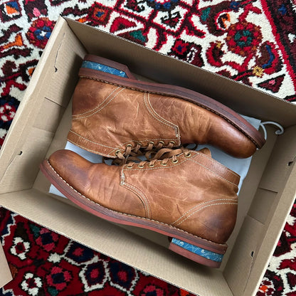 visvim brigadier boots in mid brown