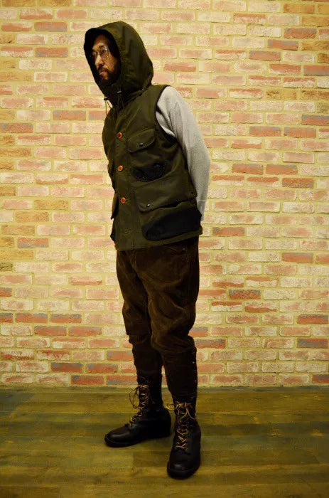 freewheelers redwood vest with waterproof coating