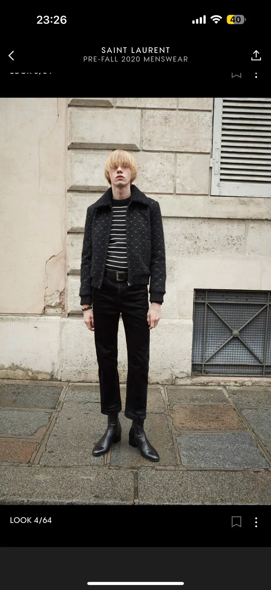 saint laurent black straight-leg denim pants