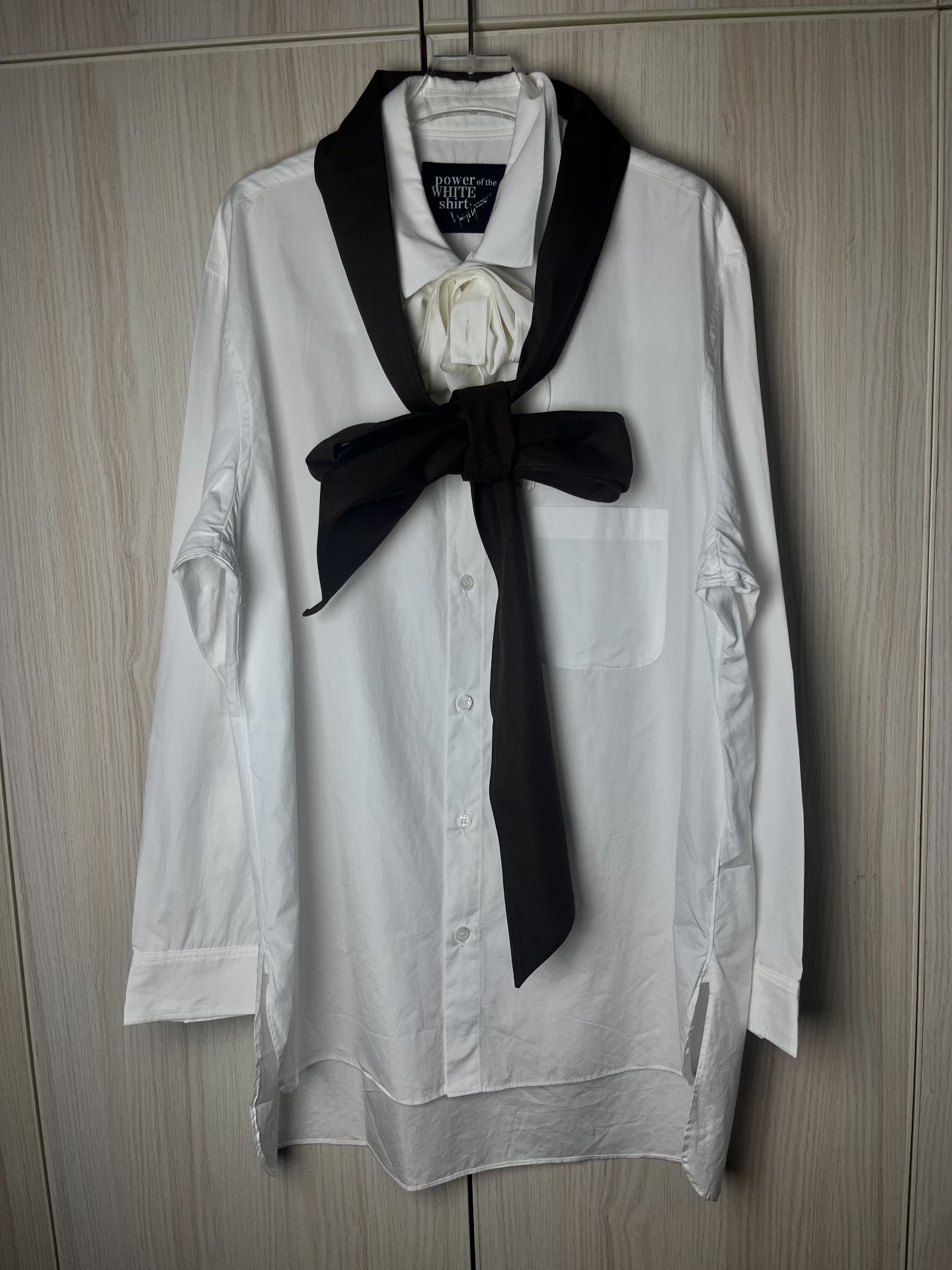 Yohji Yamamoto 22AW Double Scarf Collar Shirt