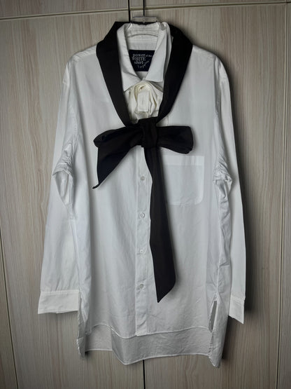 Yohji Yamamoto 22AW Double Scarf Collar Shirt