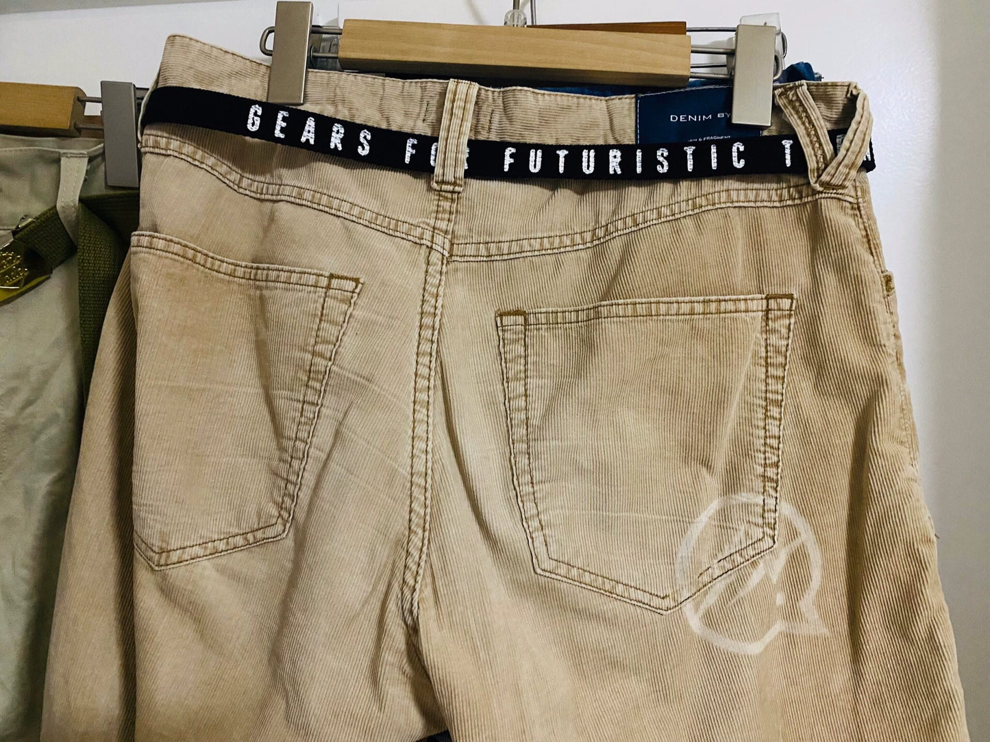 light khaki corduroy casual pants