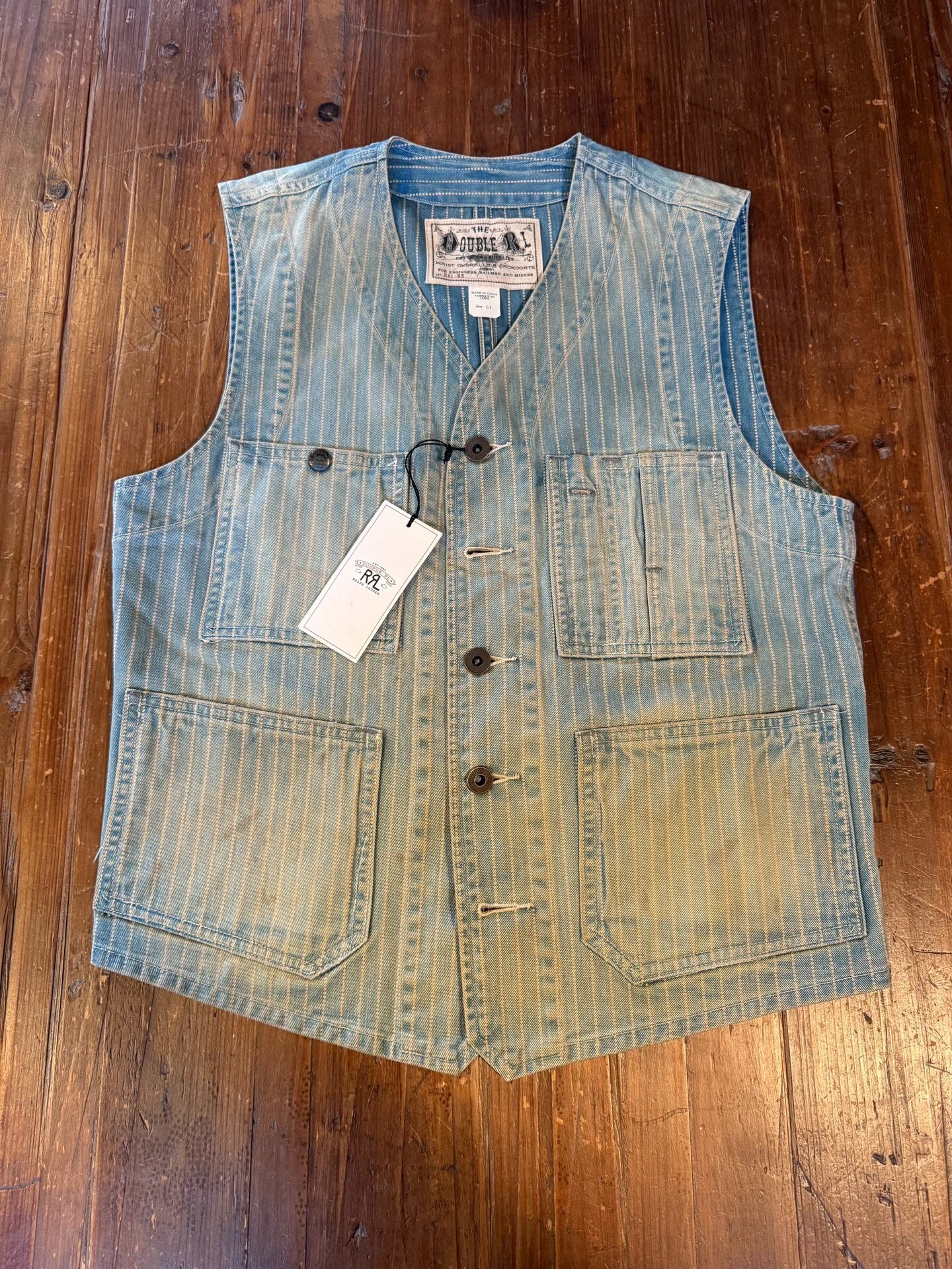 RRL Wabash Stripe Vest