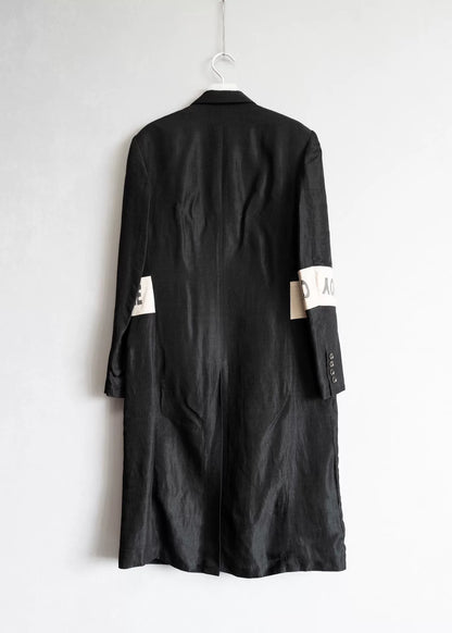 yohji yamamoto bamboo fiber long coat