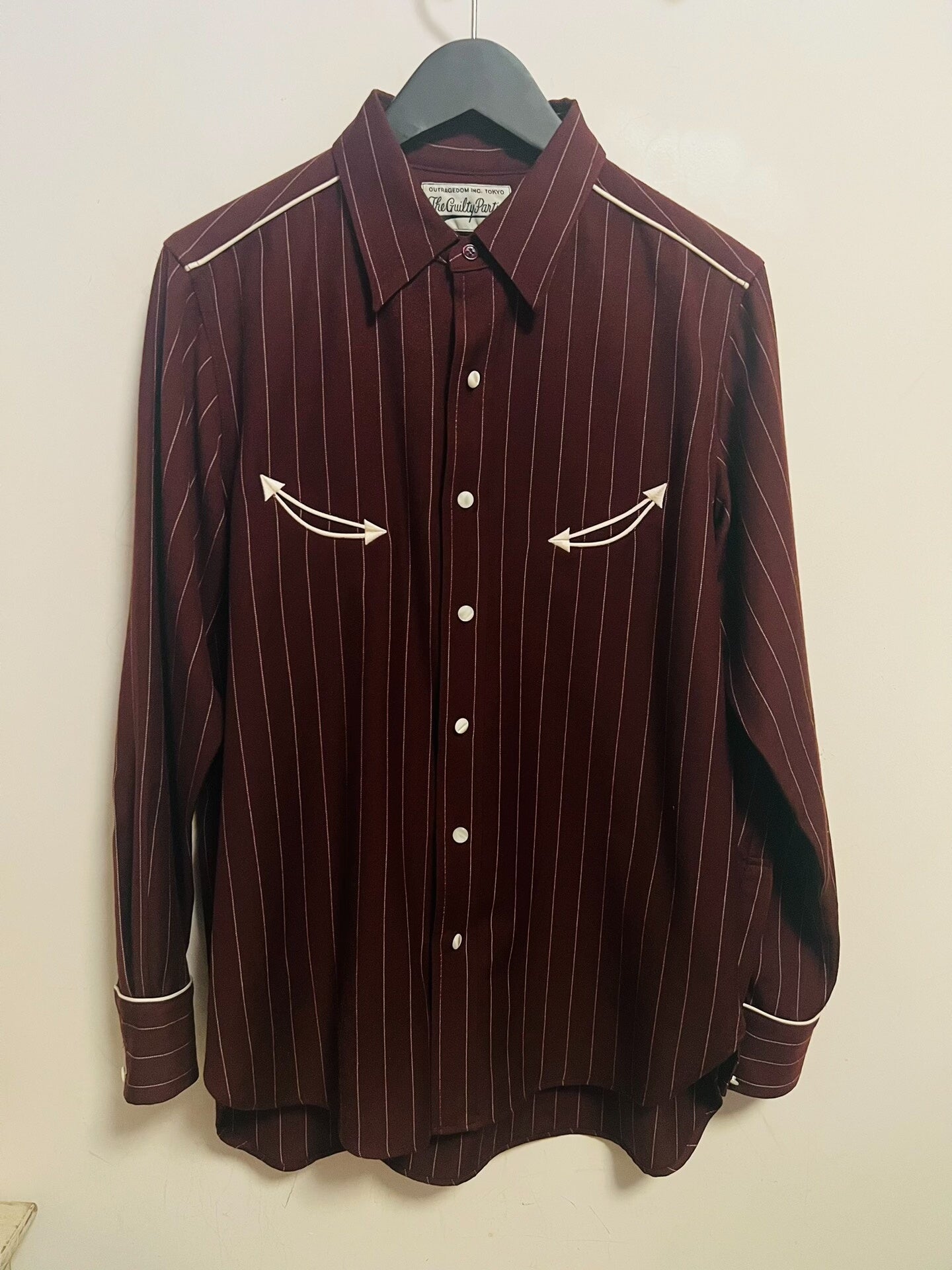 wacko maria western shirt with stripes