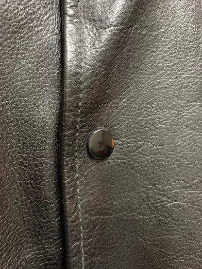 Wacko Maria Leather Baseball Jacket with Lining