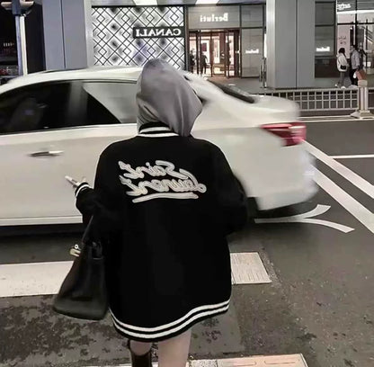 Saint Laurent Black Signature Baseball Jacket