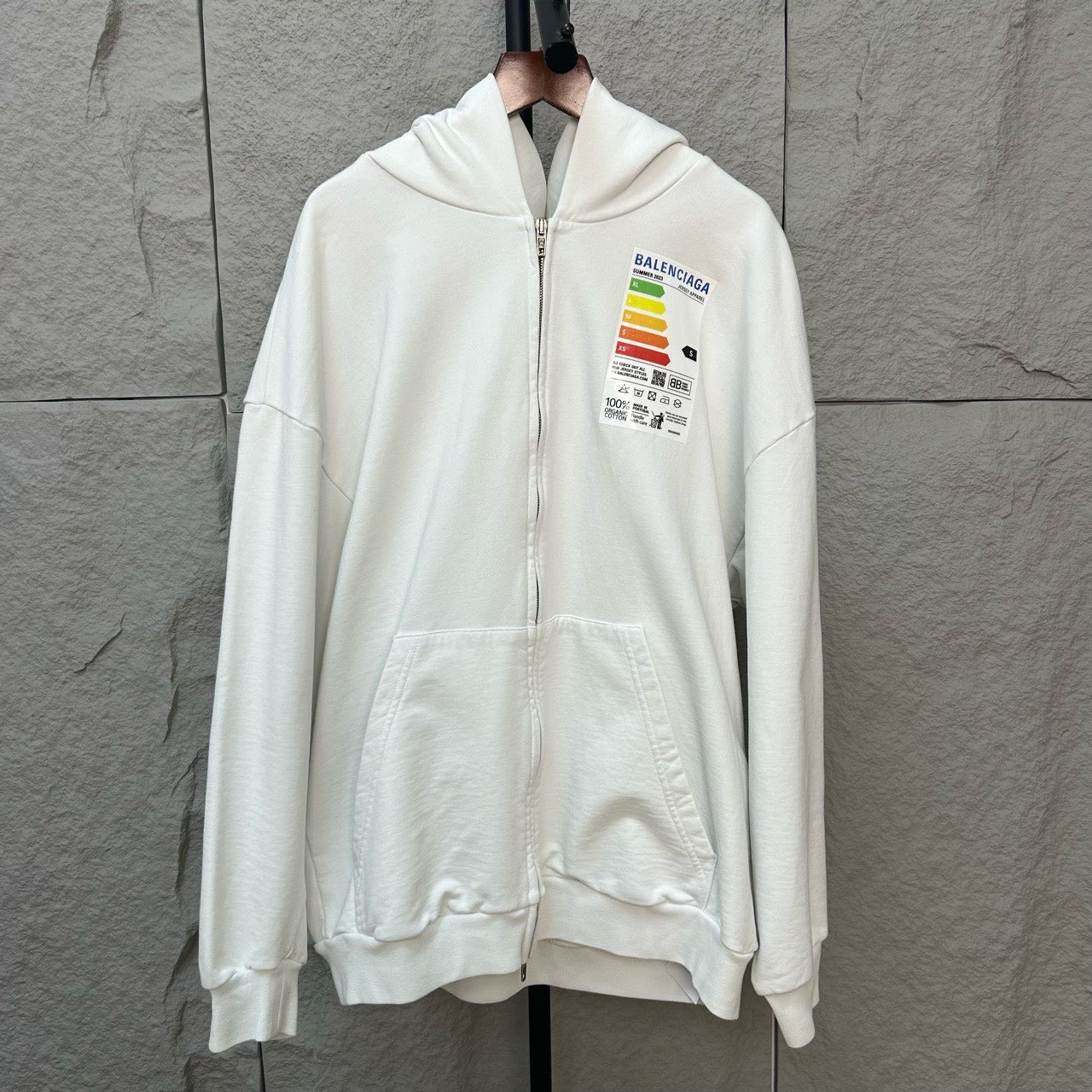 balenciaga eco-friendly zipper jacket size small