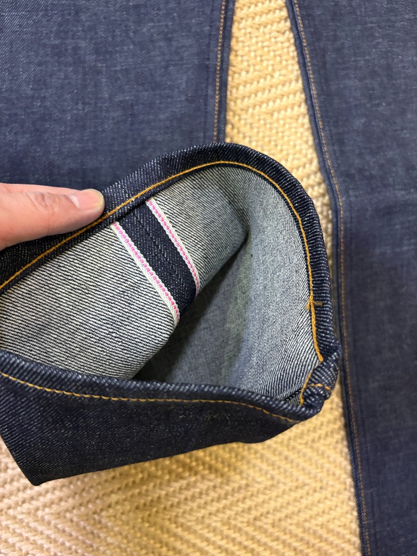 Levi's Fenom Turquoise Accent Heavyweight Raw Jeans