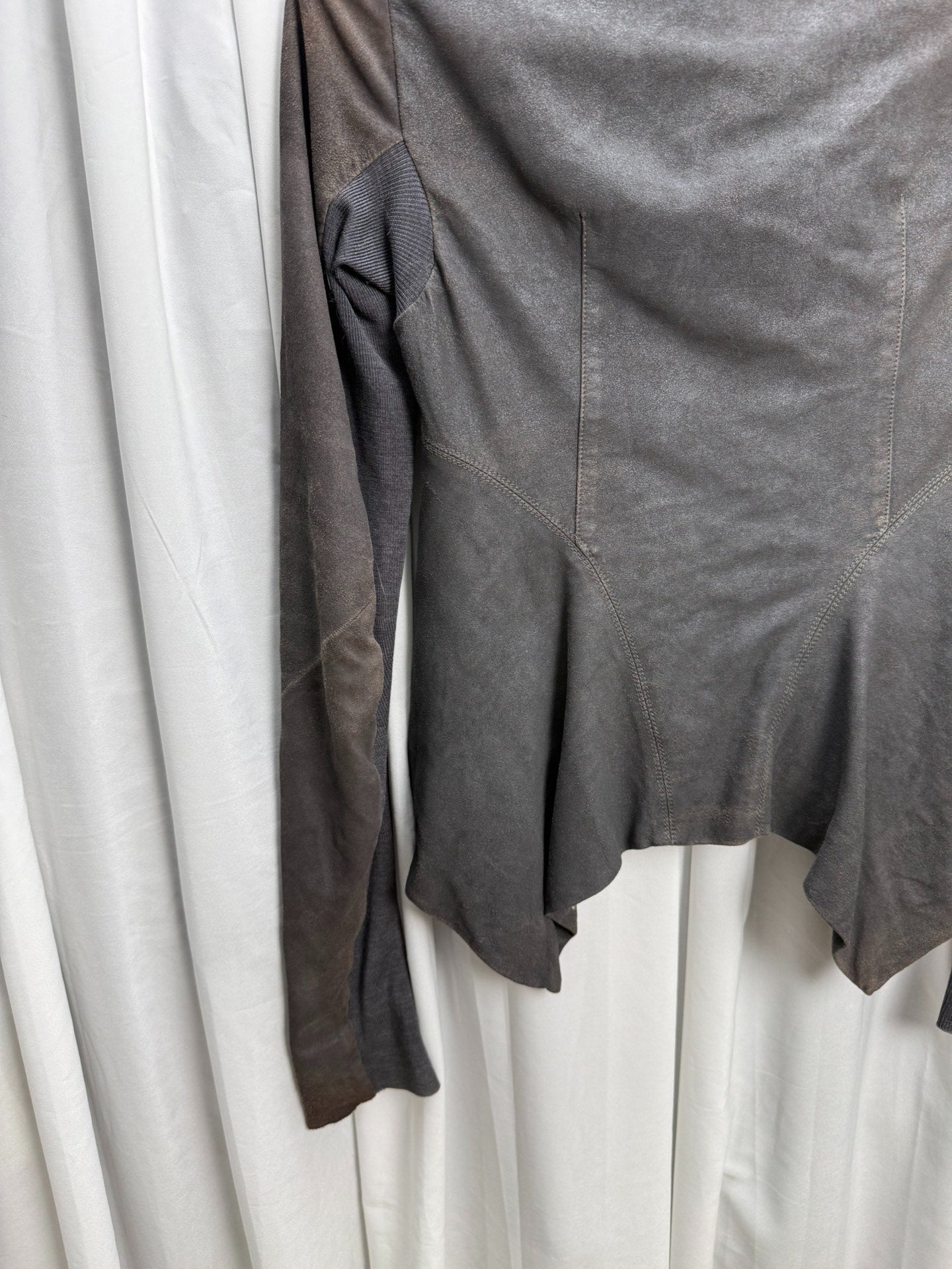 Rick Owens Distressed Sheepskin Jacket 40