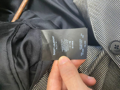 Saint Laurent Paris Gray Pinstripe Blazer