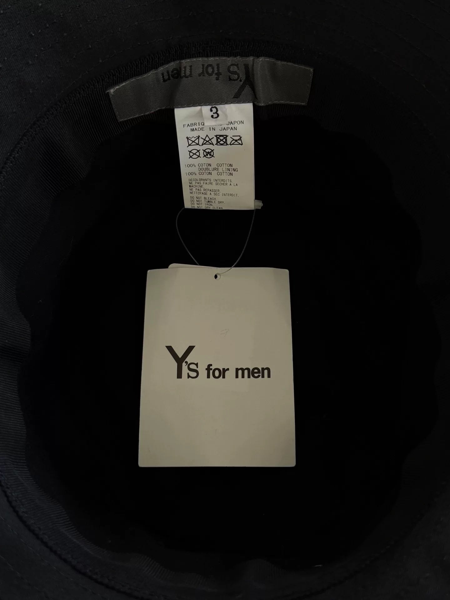 Yohji Yamamoto Y's Black Bucket Hat