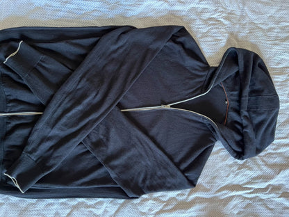 LORO PIANA Solid Hooded Zip Jacket