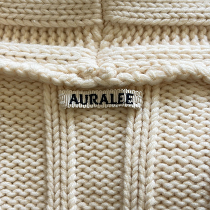Auralee Belted Wool Knit Coat