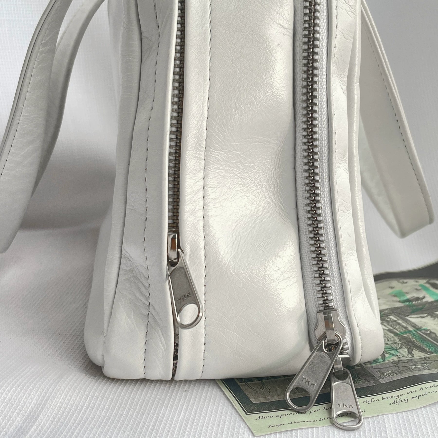 Yohji Yamamoto Leather Square Tote Bag