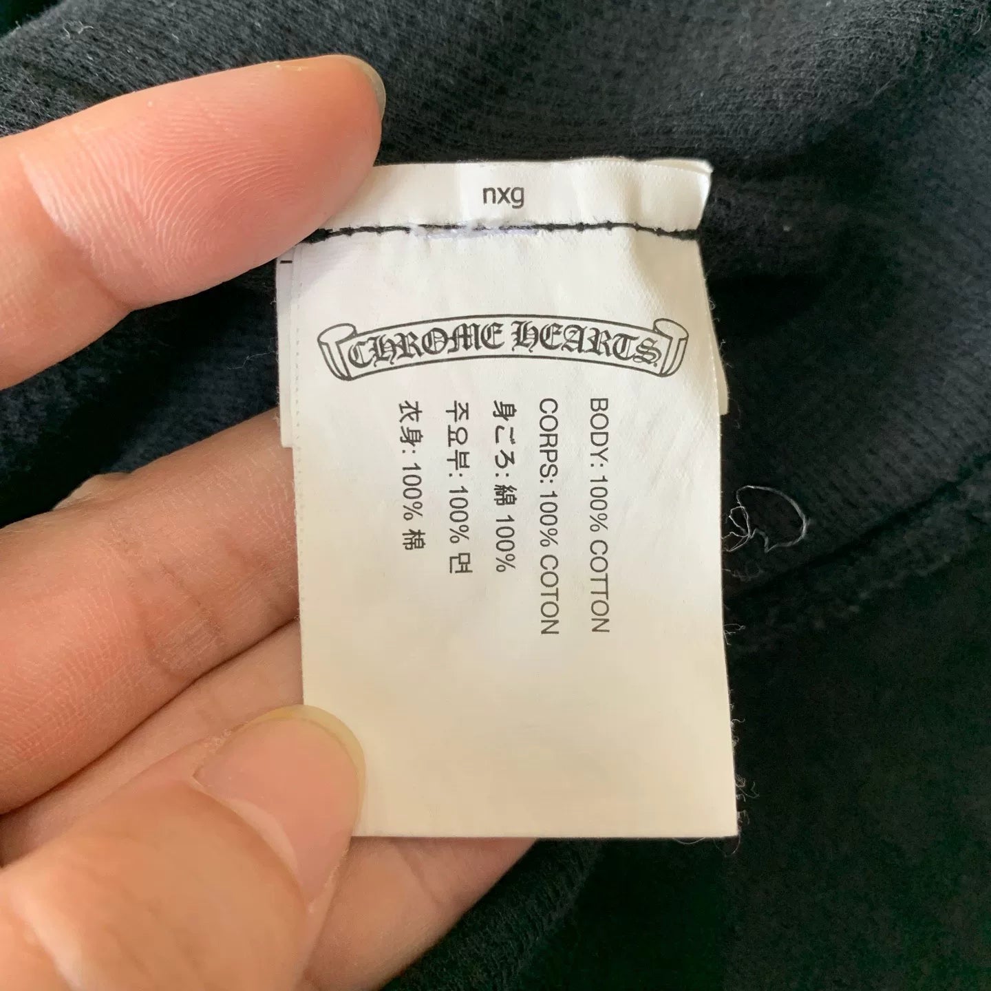 chrome hearts black zip-up hoodie with logo