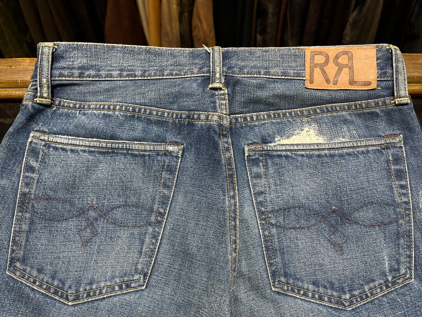 distressed rrl jeans by ralph lauren